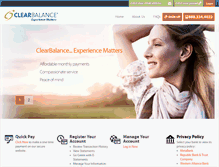 Tablet Screenshot of myclearbalance.com